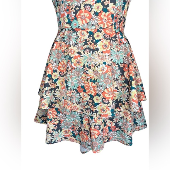 Unbranded women’s All Over Print Short Romper Sleeveless Jumpsuit Ruffle Dress - Picture 6 of 11